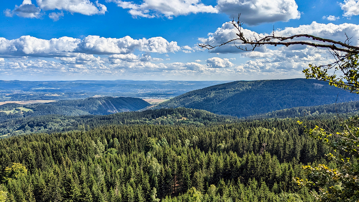 Die "Schweizer Aussicht" in der Nähe des Plešivec (Plessberges). Foto: Chris Bergau